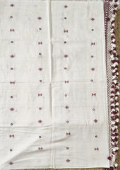 Bhujodi Kutchi Dupatta - 1 White - Wefta