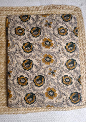 Block Printed Saree - Cream DP4 - Wefta
