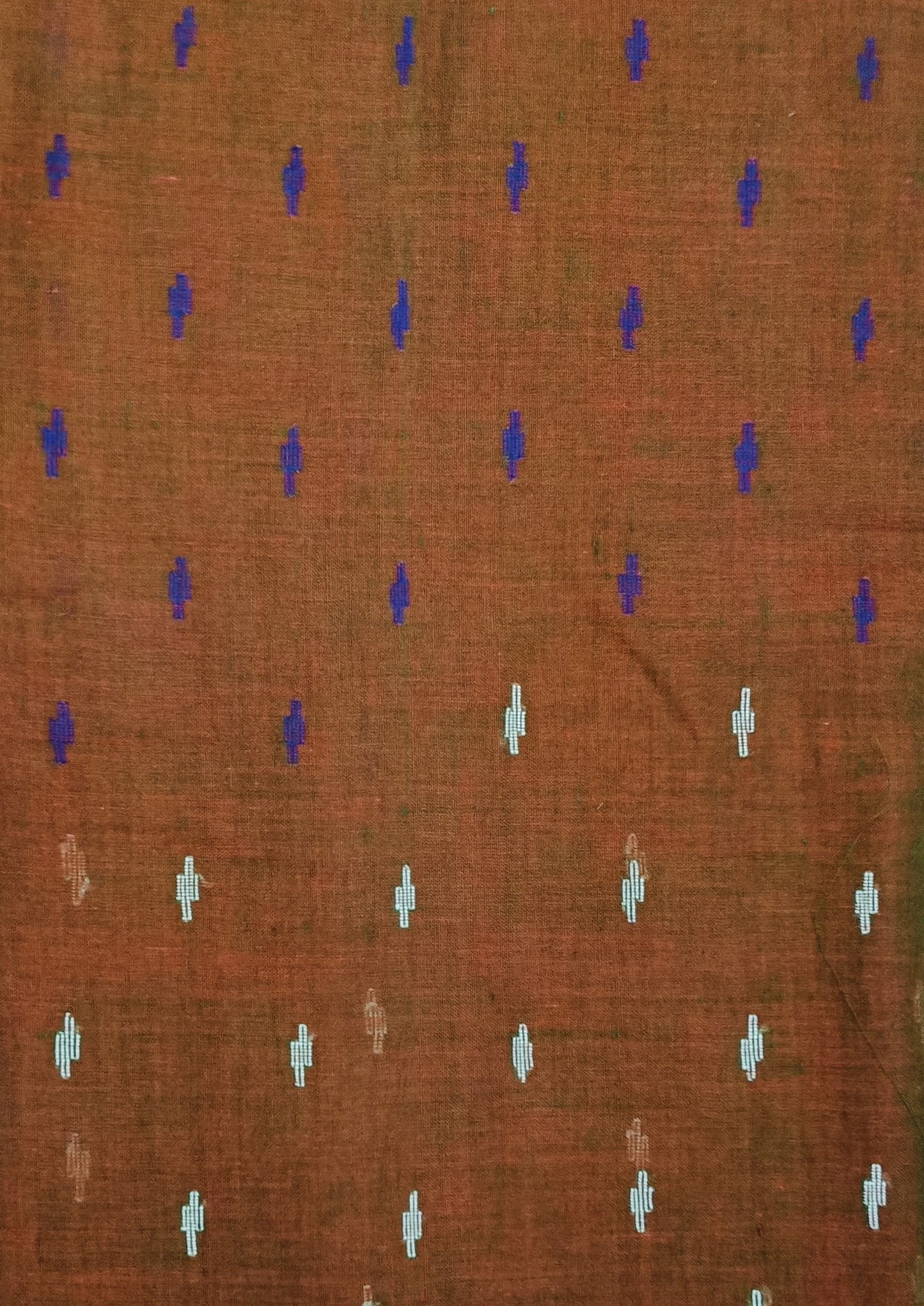 Cotton Jamdani Machi Buti Saree- Brown