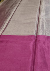 Chanderi Tissue Saree- Dhup Chav- Baby Pink - Wefta