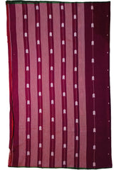 Cotton Jamdani Arrow Buti Saree- Magenta - Wefta