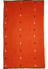 Cotton Jamdani Arrow Buti Saree- Orange - Wefta