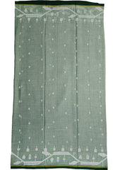 Cotton Jamdani Chir buti Saree - green - Wefta