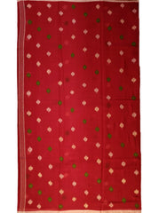 Cotton Jamdani Machi Buti- Red - Wefta