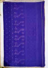 Cotton Jamdani Machi buti Saree- Purple - Wefta