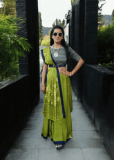 Cotton Jamdani Phool Buti Saree- Green - Wefta