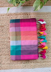 Cotton M12 - Multicolor Checks Pink - Wefta