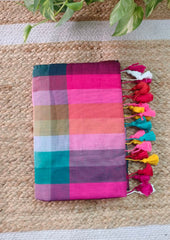 Cotton M12 - Multicolor Checks Pink - Wefta