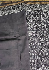 Dabu - Handblock print Chanderi Saree - Kashish - Wefta