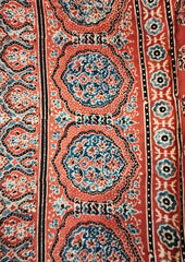 Handblock Printed Ajrakh Modal Dupatta - AJ03IFB - Wefta