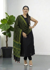 Handblock Printed Ajrakh Modal Dupatta- AJ06IFB - Wefta