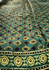Handblock Printed Ajrakh Modal Dupatta - AJ06IFB - Wefta
