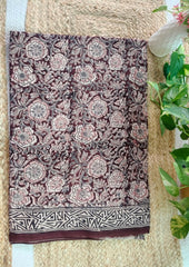 Handblock Printed Kalamkari Saree - HBK1 - Wefta