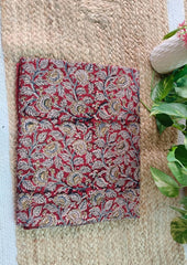 Handblock Printed Kalamkari Saree- HBK8 - Wefta