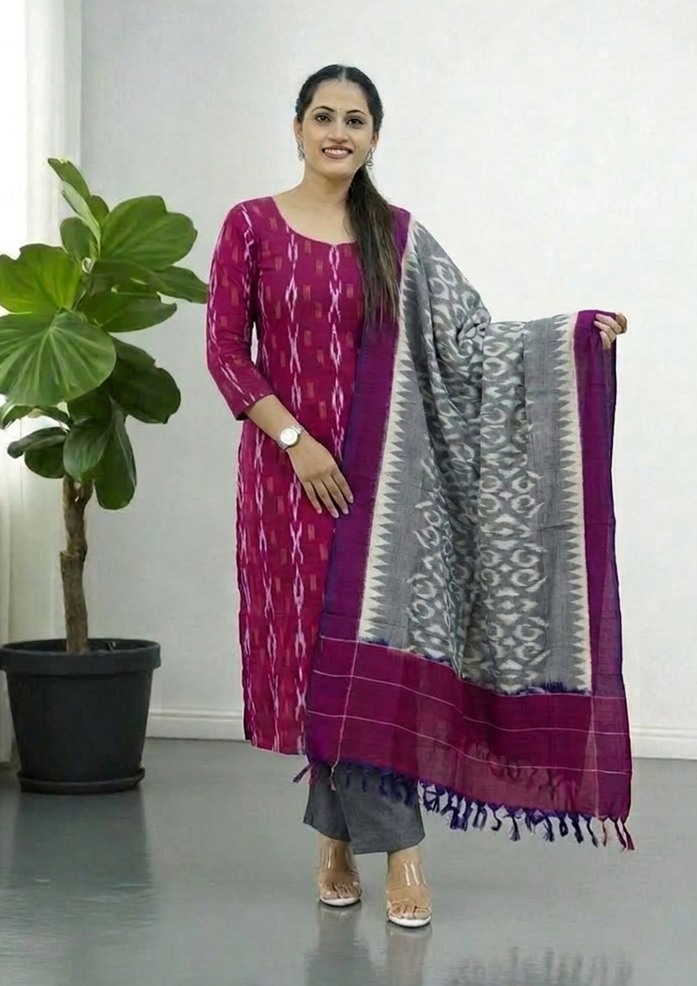 Ikat Cotton Suit - IK09BH - Wefta
