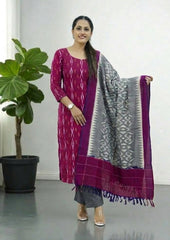 Ikat Cotton Suit - IK09BH - Wefta