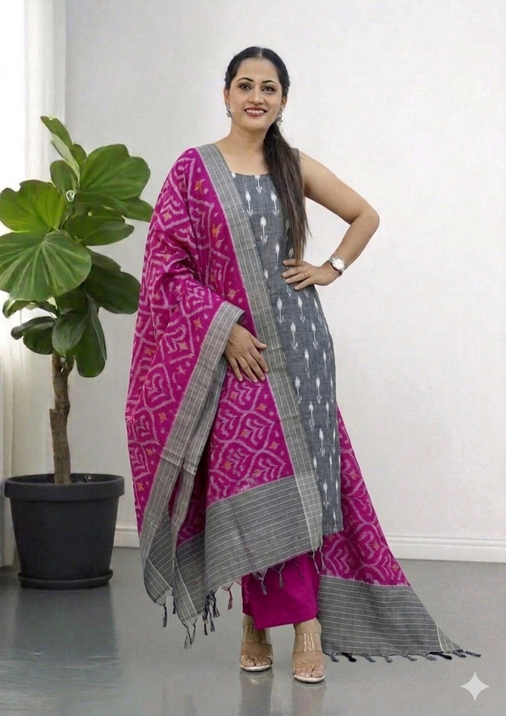 Ikat Cotton Suit - IK12BH - Wefta