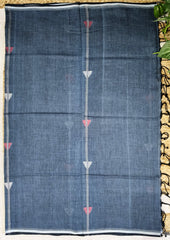 Jamdani Stole - Denim Blue 3 - Wefta