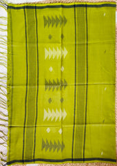 Jamdani Stole - Green 1 - Wefta