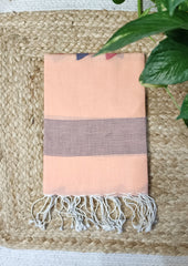 Jamdani Stole - Peach 1 - Wefta