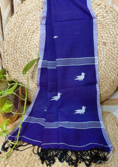 Jamdani Stole - PurpleHJ36 - Wefta