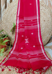 Jamdani Stole - Red HJ31 - Wefta