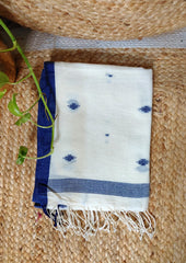 Jamdani Stole - White HJ33 - Wefta