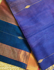 Maheshwari Saree- Blue shaded MM06 - Wefta
