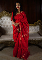 Maheshwari Saree - M9 Red - Wefta