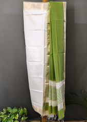 Maheshwari Silk Suit Set- Han Green - Wefta