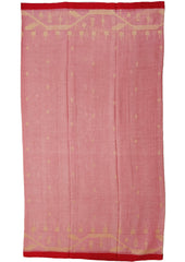 Cotton Jamdani Chir buti Saree- Red