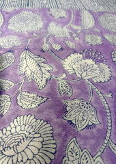 Sanaganeri Chanderi Suit - Lilac - Wefta