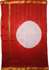 Shibori Maheshwari Saree S5- Red 2 - Wefta