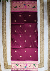 Soft Paithani - 04Wine - Wefta