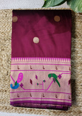 Soft Paithani - 04Wine - Wefta