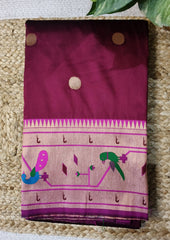 Soft Paithani - 04Wine - Wefta