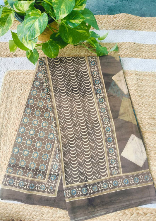 Ajrakh Cotton Dupatta- D5 Kashish