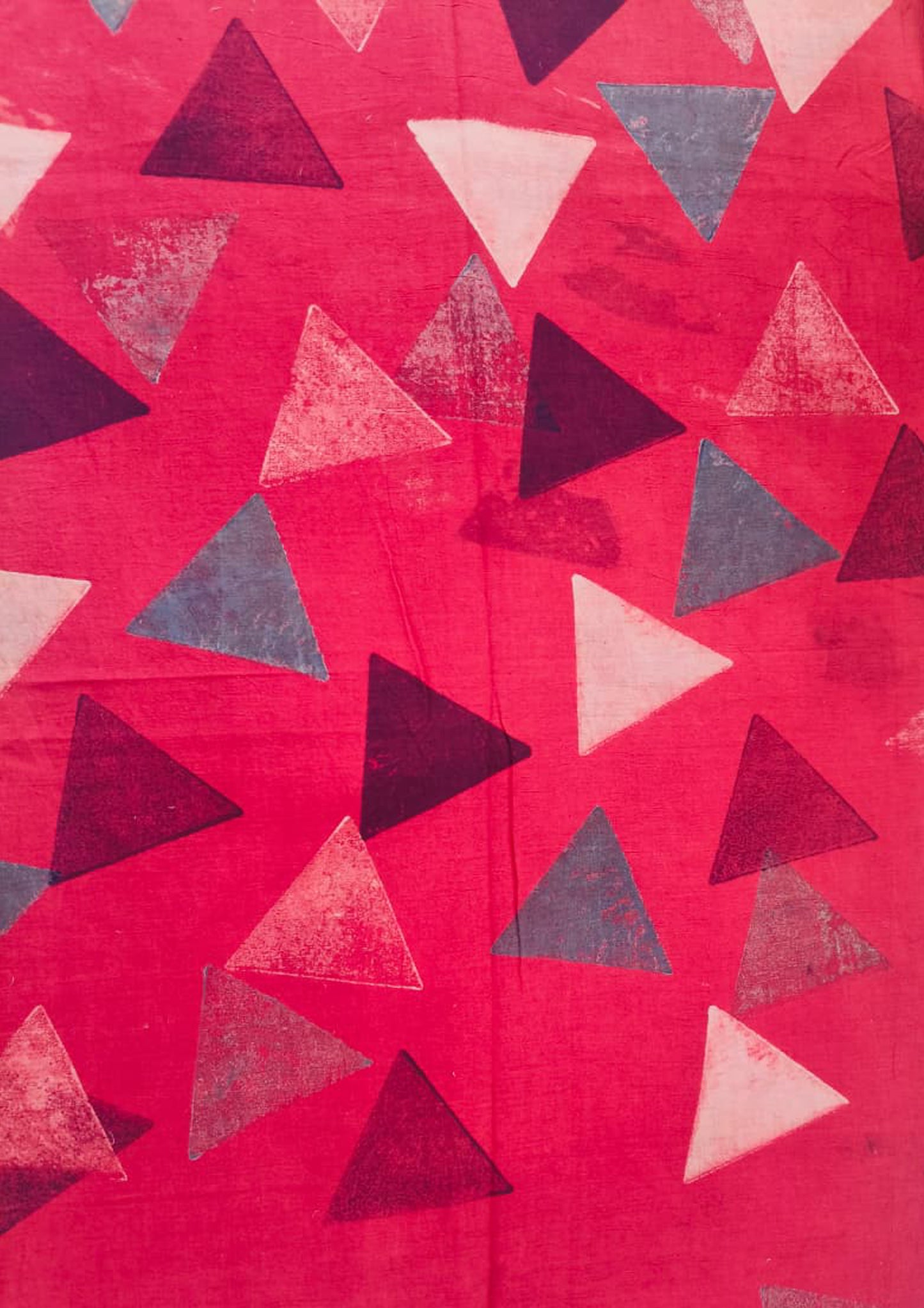 Ajrakh Cotton Dupatta- D3 Red