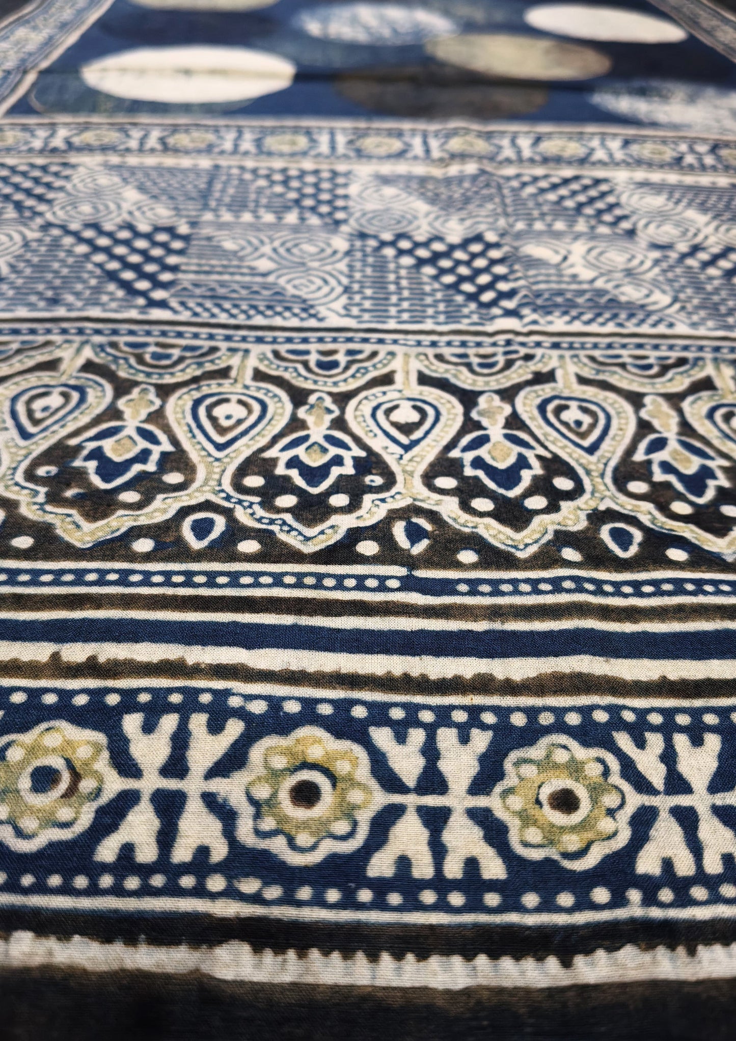 Ajrakh Stole- Blue B3
