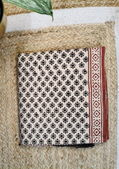 Bagru Handblock Print Suit B13- Cream1