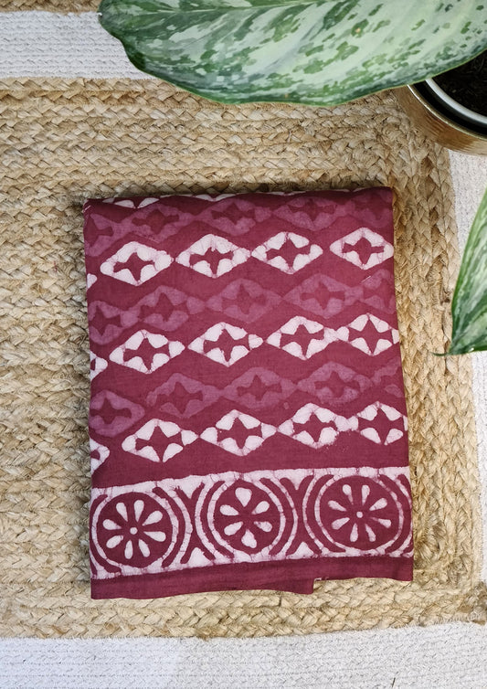 Dabu Handblock Print Suit D2- Pink1