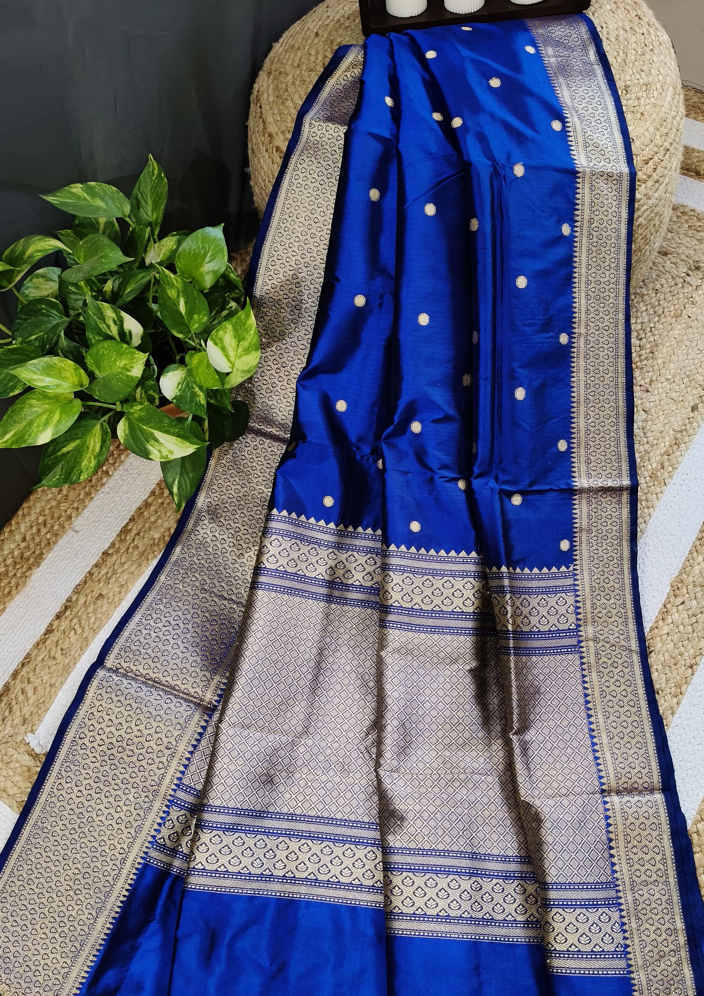 Banarasi Silk Saree- Blue01