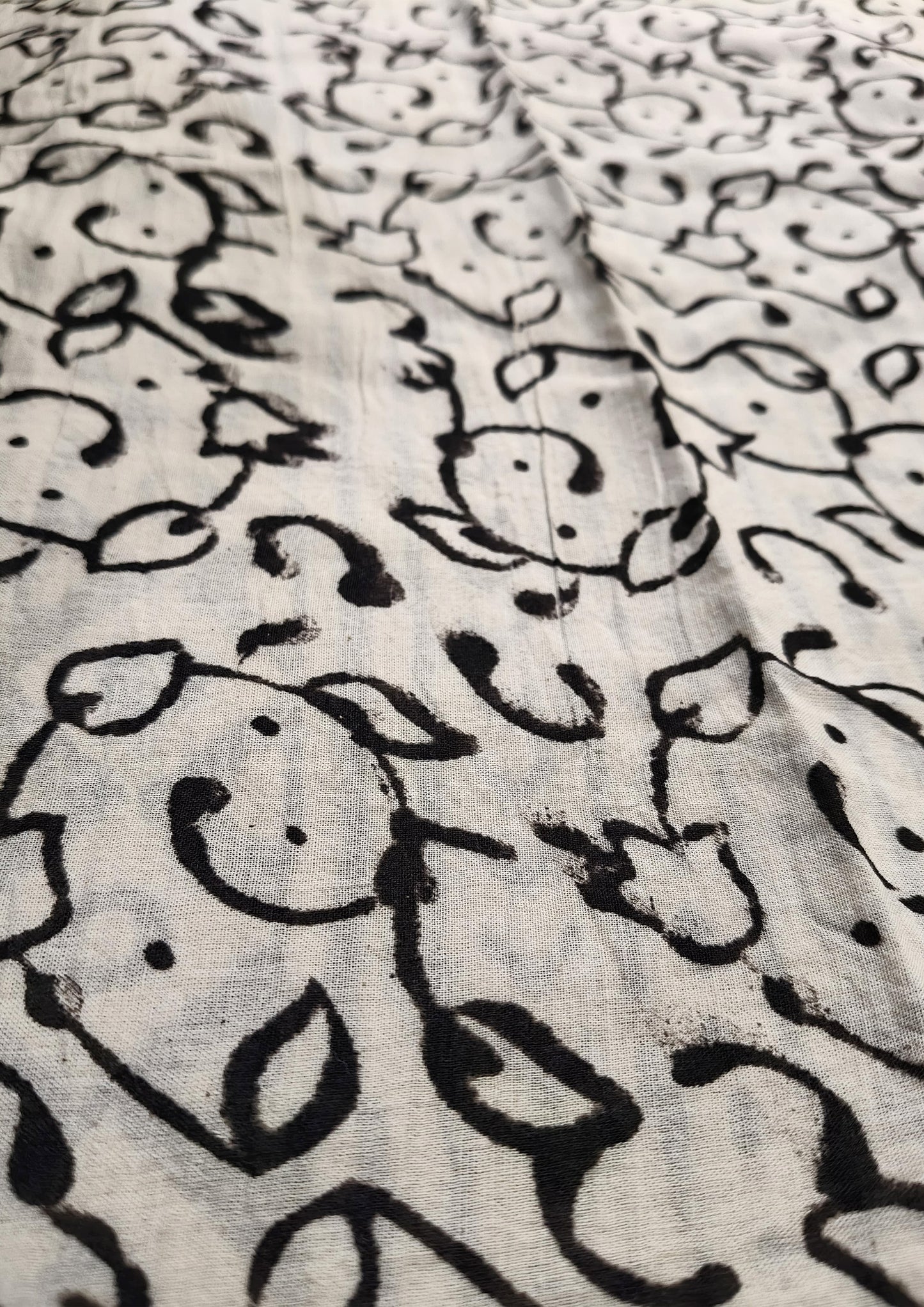 Bagru- Handblock print Cotton Saree- Mustard 2