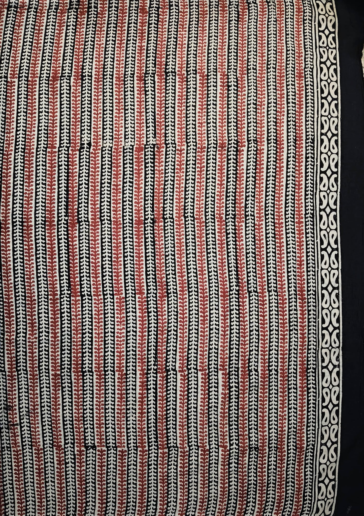 Bagru- Handblock print Cotton Saree- Red1