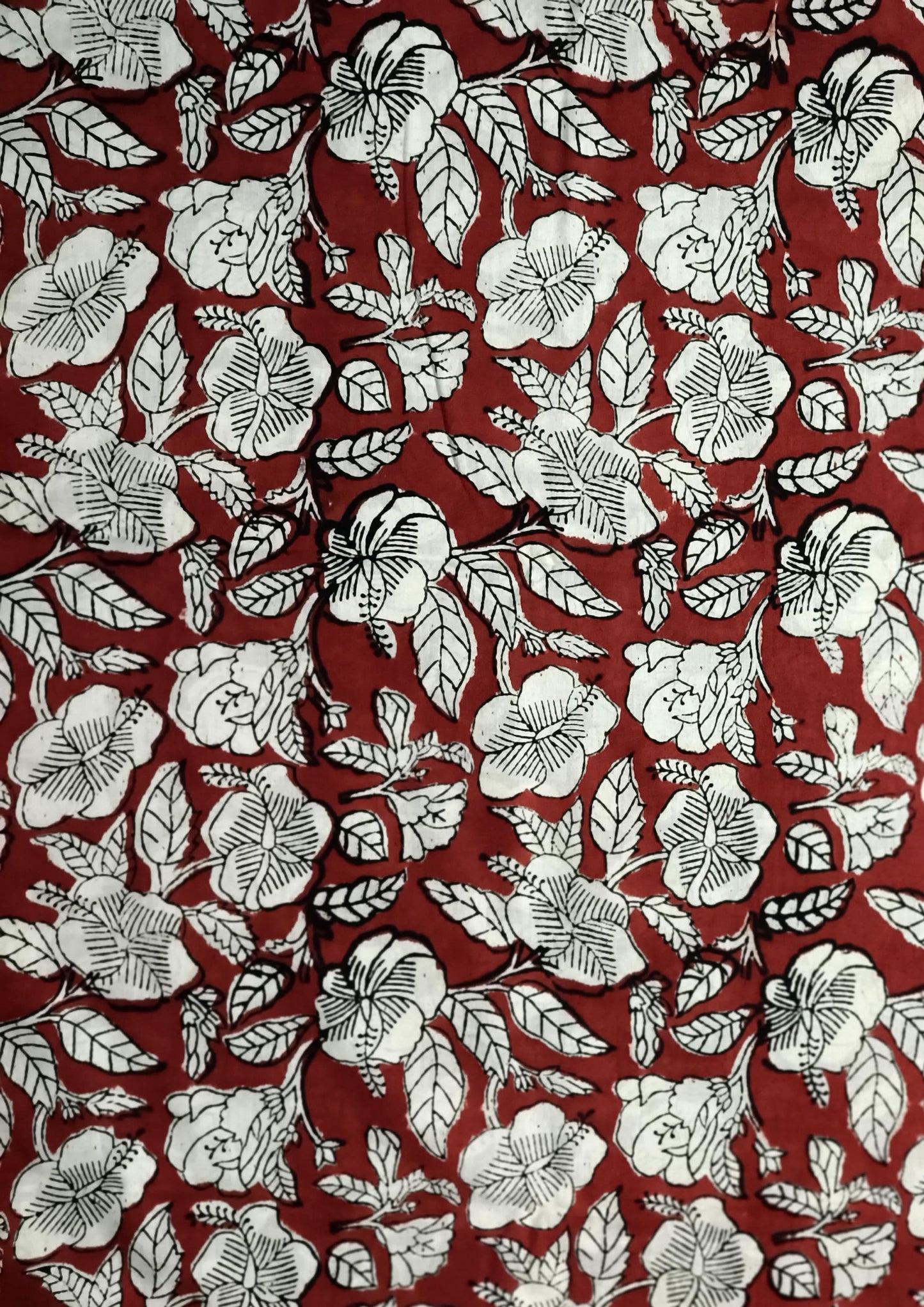 Bagru- Handblock print Cotton Saree- Red1