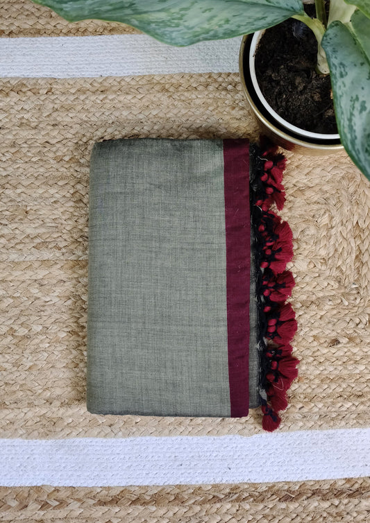 Cotton M6- Maroon & Grey
