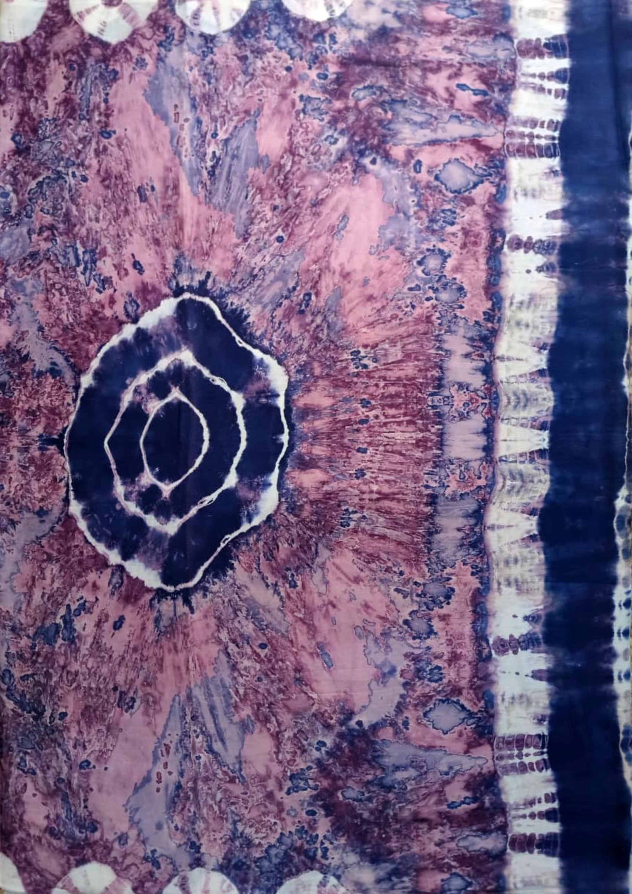 Tie-Dye Printed Saree- Purple DP10