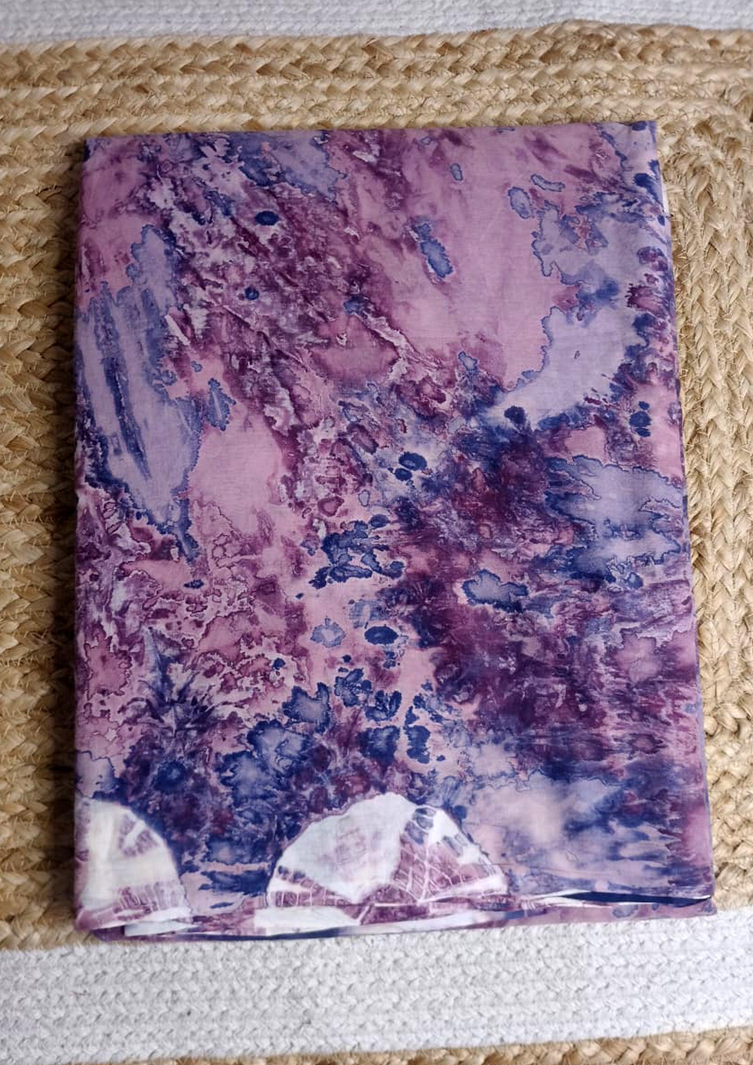 Tie-Dye Printed Saree- Purple DP10