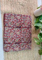 Handblock Printed Kalamkari Saree- HBK8