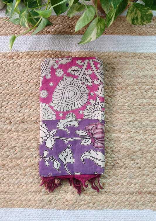 Kalamkari Printed Dupatta- HBKD3